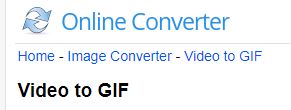 onlineconverter konverterar bl.a. video till gif.bild
